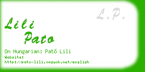 lili pato business card